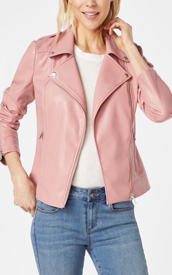 приталенная розовая куртка